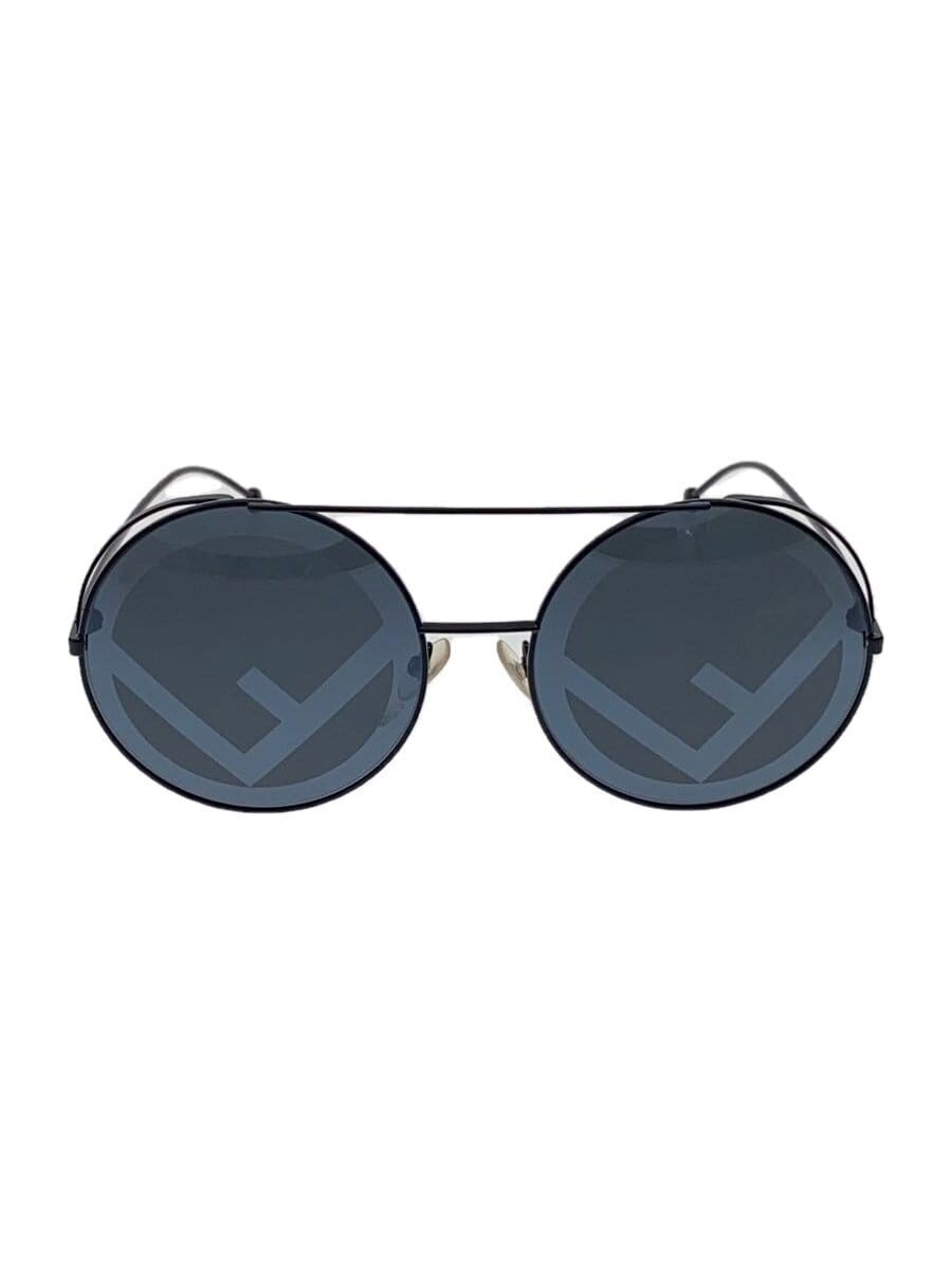 FENDI F Print Oversized Round Aviator Sunglasses FF0285 S in Grey for Women