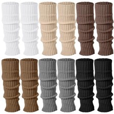 Kawaii Leg Warmers - 6 Pairs Japanese Style Knitted Loose Socks for Girls Wome