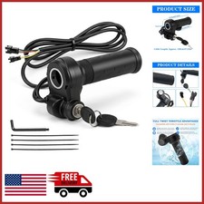 Universal Electric Bike Throttle Grip with Key Ignition and Installation Tools