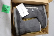 Koolaburra by UGG 1096409 Gray Kinslei Tall Suede Faux Fur Boots Women's Sz 8