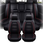 For Hyundai Tucson Accent Sonata Elantra Car Seat Covers 5-Seat Leather Full Set