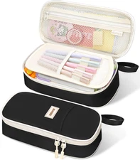 Cute Pencil Case, Aesthetic Pen Pouch, Colored Large Pencil Bag with Zipper, Kaw