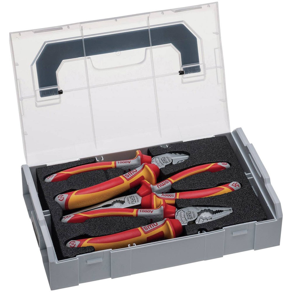NWS VDE Pliers Set 4-Piece Insulated Tested to DIN EN/IEC 60900