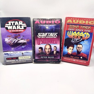 Star Trek & Star Wars Cassette Audiobook Lot Q-Squared Warped Onslaught