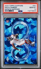 2024 Topps Chrome Sapphire Malik Nabers Infinite SSP RC Case Hit PSA 10 POP 11