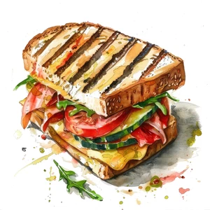 Sandwiches Sandwich Toastie Self Adhesive Sticker