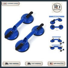 2 Pack Blue Glass Suction Cups Heavy Duty Lifter 4.63 Inch for Tile Glass Wal...