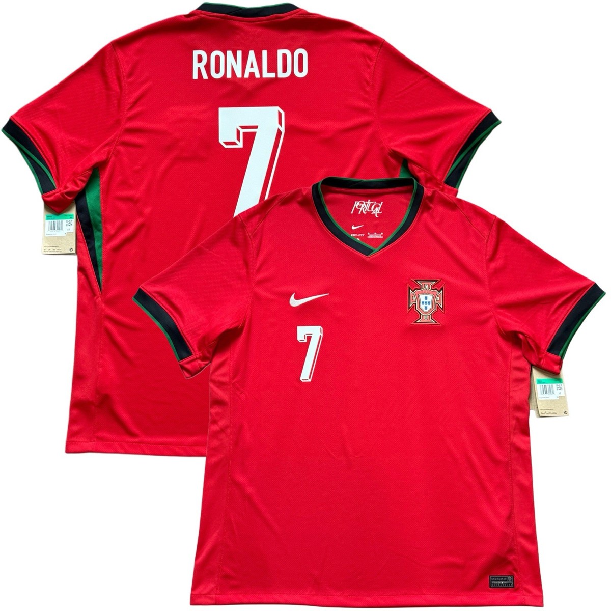 2024 Portugal Home Jersey #7 Ronaldo Medium Nike Soccer Euro CR7