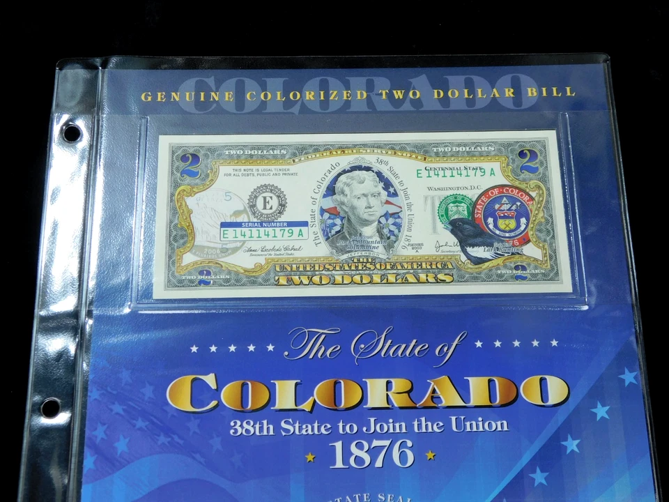 Lot of 9x 2003 $2 Colorized Federal Reserve Notes - UNC - Image 3 of 4