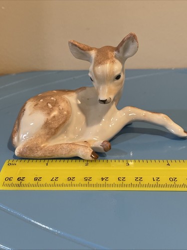 Vtg Lomonosov Verbilki Fawn Deer Laying Figurine Porcelain Russia USSR Numbered - Picture 9 of 12