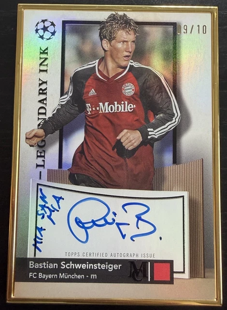 2024-25 Topps Museum UEFA Bastian Schweinsteiger Black Framed Auto /10 Inscribed