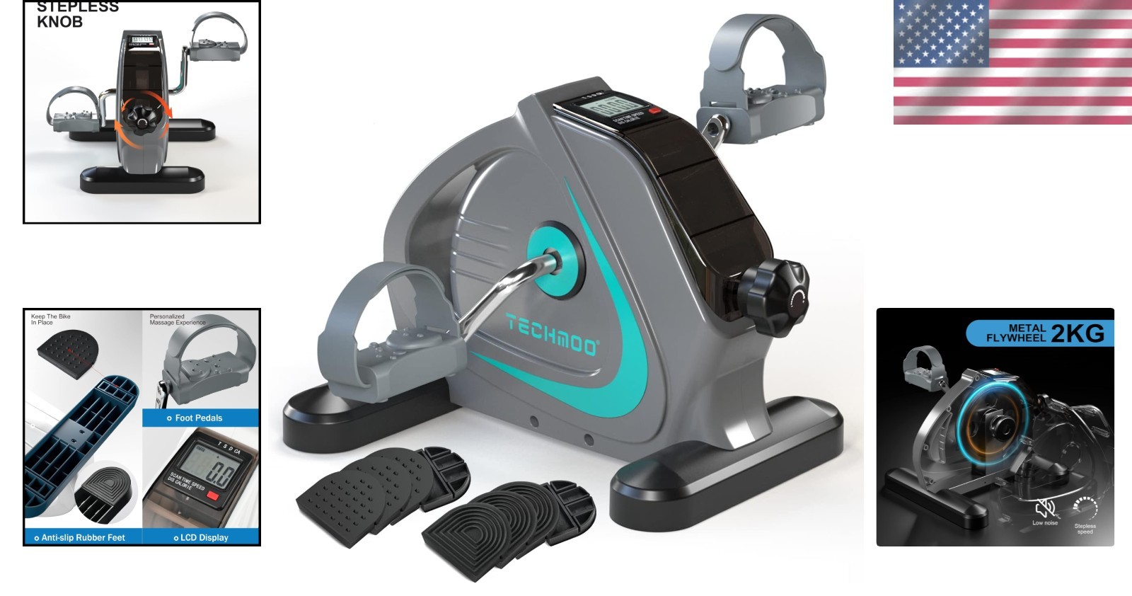 Seniors Mini Bike Pedal Exerciser with Massage Points for Comfort and Mobility