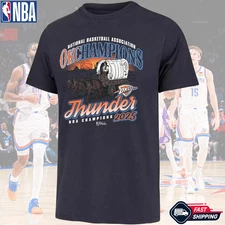 FREE SHIP - OKC Thunder 2025 Champions T-Shirt Reprint S-5XL Fan Gift
