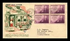 US COVER MOTHERS DAY 20TH ANNIVERSARY FIRST DAY ISSUE SCOTT 737 BLOCK OF 4