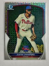2023 BOWMAN CHROME JUSTIN CRAWFORD MOJO RC ROOKIE BASEBALL CARD BCP-217. rookie card picture