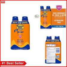 Sunscreen Spray SPF 50 Sport Twin Pack Water Resistant 6oz Each Oxybenzone Free 4.27 per gallon