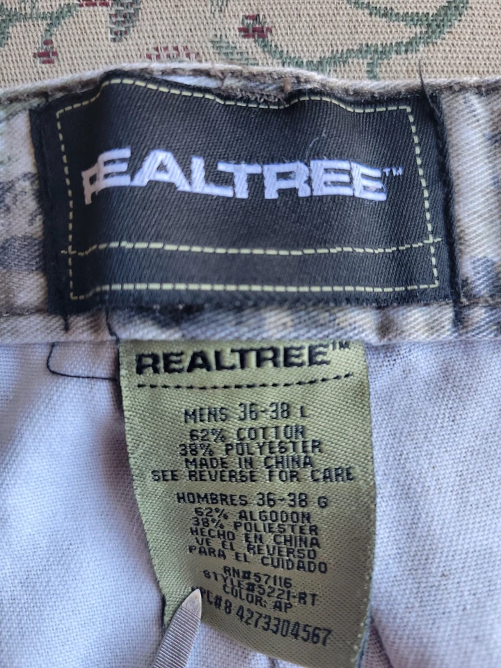 Realtree Pants Mens 36-38 Large Realtree AP Camo Cargo Pants Hunting Outdoor - Image 4 of 4