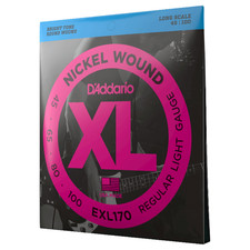 D'Addario EXL170 XL Nickel Wound Electric Bass Strings Long Scale 45-100