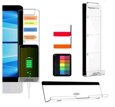 LRZCGB Acrylic Transparent Computer Monitor Sticky Note Holder Memo Board -Right