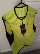 Ale Mens Cycling Thermal Fleece Warm Gilet Vest Yellow Large Road Gravel