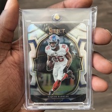 2022 Panini Select - Concourse Saquon Barkley #82 Silver Prizm Die-Cut