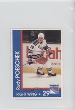 1989-90 Marine Midland New York Rangers Team Issue Rudy Poeschek 1t8