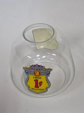 Silver King Gumball Machine Globe With 1c Fresh and Retarded Decals - Sale!  $55