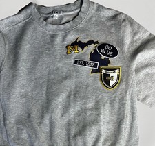 WEAR by Erin Andrews University Of Michigan Wolverines Woven Patch Sweatshirt XL