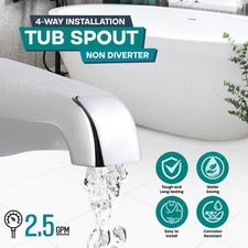 SUPPLYGIANT Tub Spout 1/2" FIP Nose Thread Bathtub Faucet Chrome