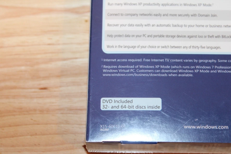 MICROSOFT Windows 7 Professional,SKU FQC-00129, SEALED Retail Box,32-bit,64-bit - Image 3 of 4