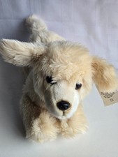 NWT Russ Berrie and Co. Puppy Dog Realistic Plush Cream Beige 12 Soft Furry