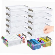Extra Large Pencil Box with Removable Divider, Thickened Pencil Case 12 Pack