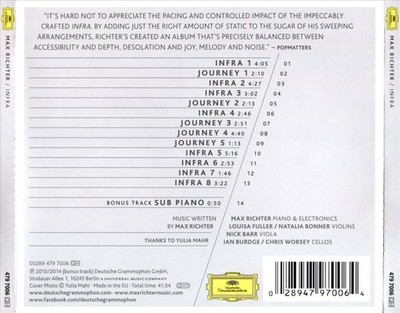 MAX RICHTER (COMPOSER) - INFRA NEW CD