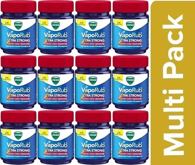 Vicks VapoRub Xtra Strong 50 ml ×12 | Cold Cough Relief Balm | Free Shipping USA