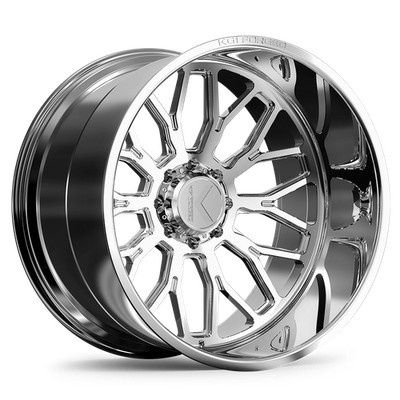 22x12 KG1 Forged KC019 Jacked Polished Wheels 8x180 (-44mm) Set of 4