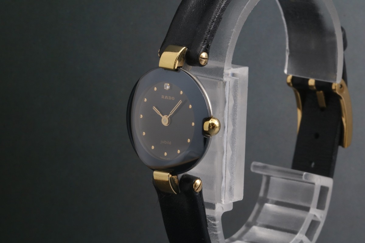 Near MINT] RADO Jubile 204.3579.4N Black Sapphire Crystal Quartz