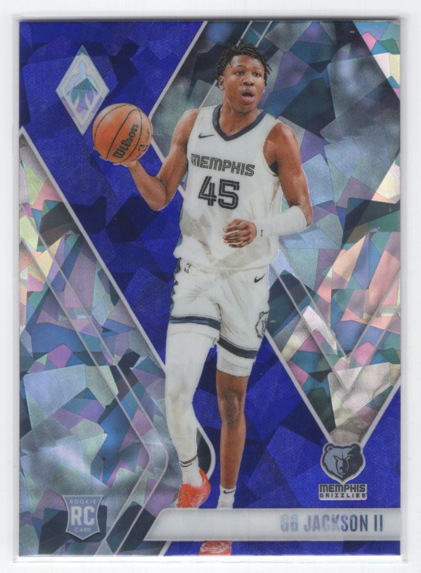 #266 2023-24 Panini Phoenix Blue Ice GG Jackson II Rookie Memphis Grizzlies