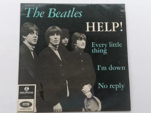 THE BEATLES 1965 DANISH    EP   HELP !  PARLOPHONE  GEOS 234 DENMARK