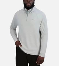 Ben Sherman Men's Quarter Zip Active Long Sleeve, Gray, Size: Medium, New