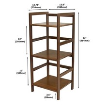 Small Thin 3 Tier Bookcase Bookshelf Vertical For Wall Slim Open Book Shelf NEW