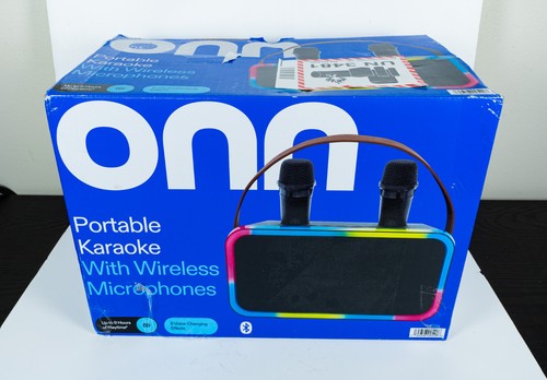 onn. Portable Karaoke with Wireless Microphones