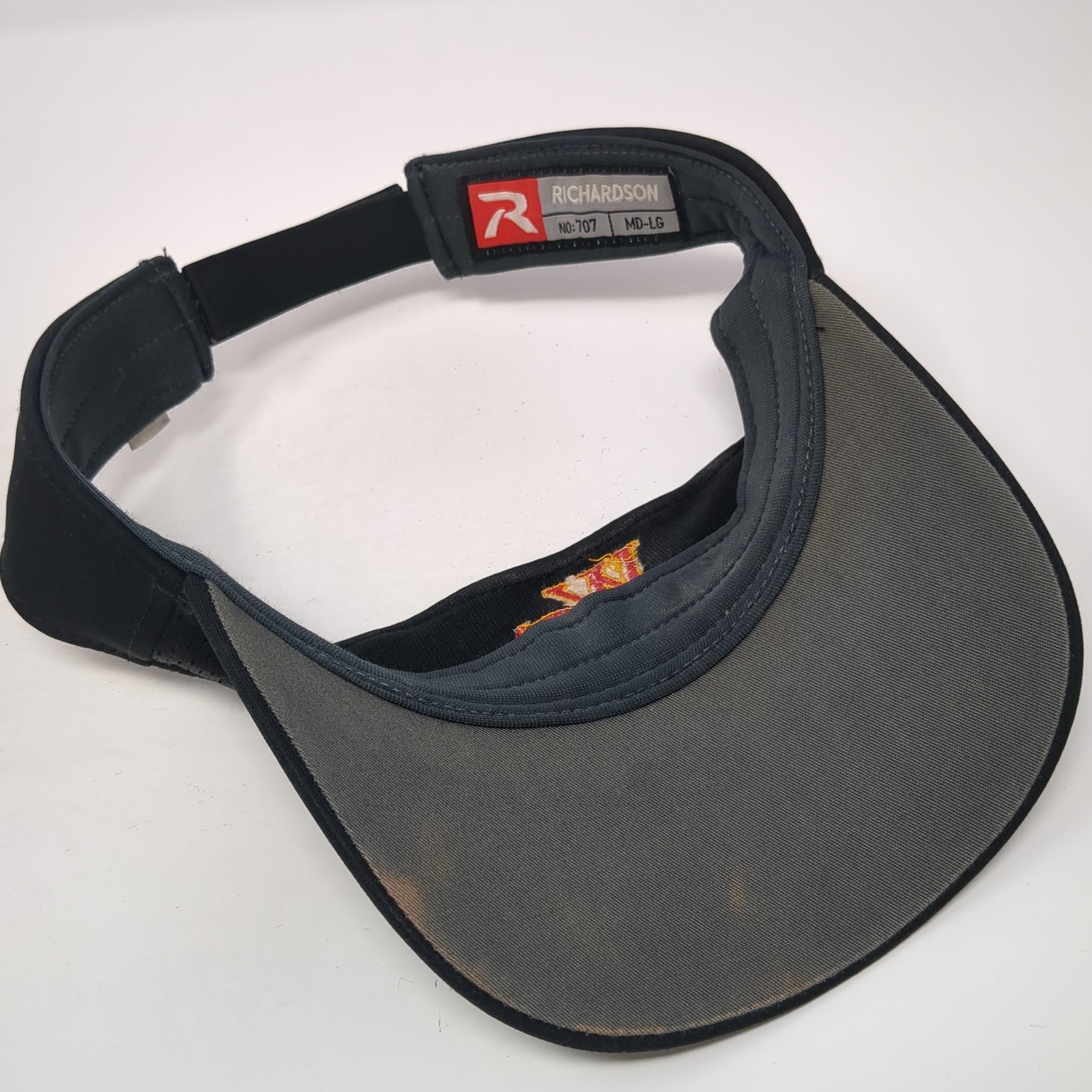 WG Strapback Visor Hat Black Large Embroidered Ou… - image 7