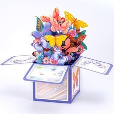 3D Pop-Up Butterfly  Floral Greeting Card   Perfect for Mother  s Day, Birthdays