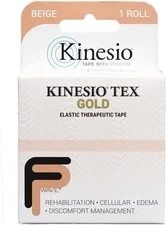 Kinesio Taping - Elastic Therapeutic Athletic Tape Tex Gold FP - Beige – 2 in.