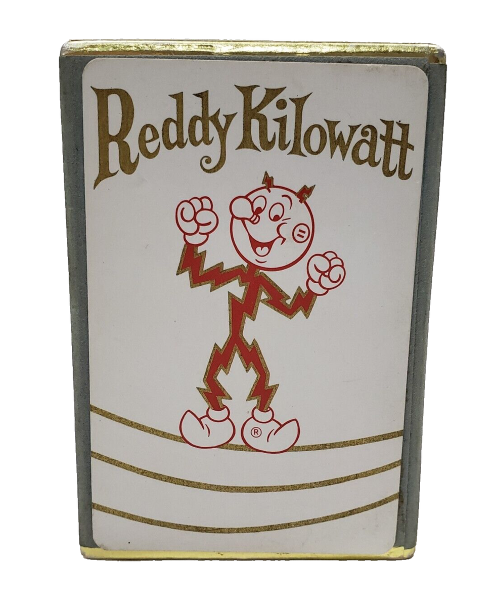 Vtg Reddy Kilowatt Advertising Playing Cards w Original Box 1950s