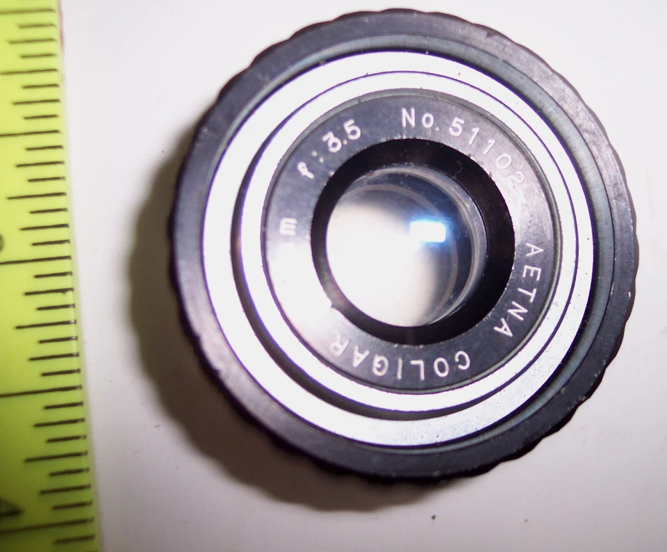 Lente de ampliación vintage Omega Omicron EL Aetna Coligar 50 mm 3,5 cuarto oscuro con montaje Foto 2 de 4