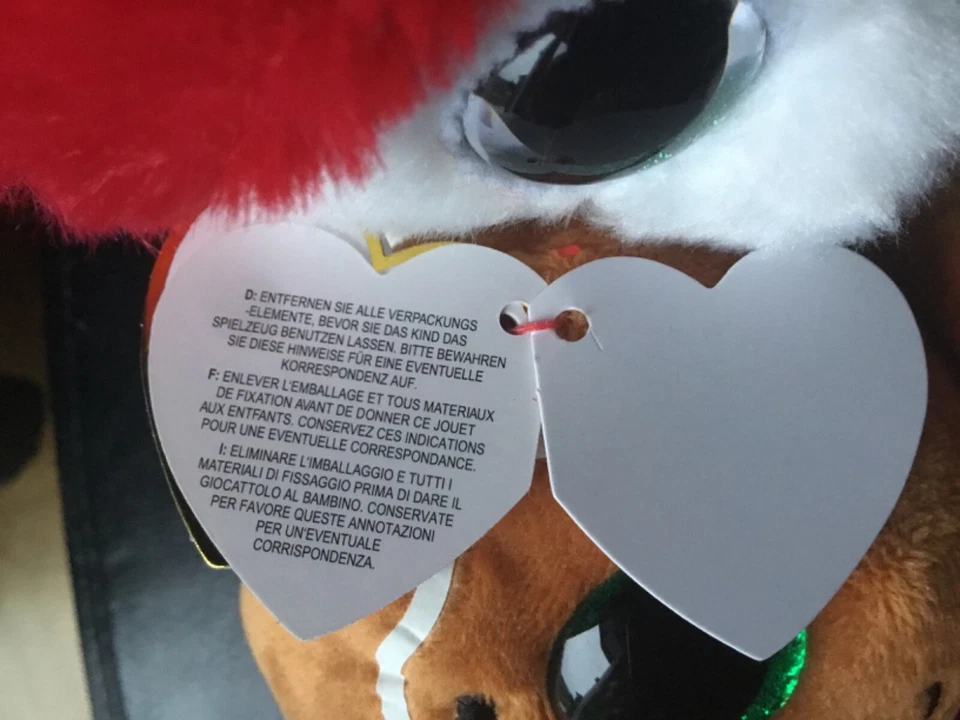 W-F-L TY Weihnachten Beanie Boos ca. 15 cm Glubschi Auswahl Rentier Boo` s - Bild 3 von 4