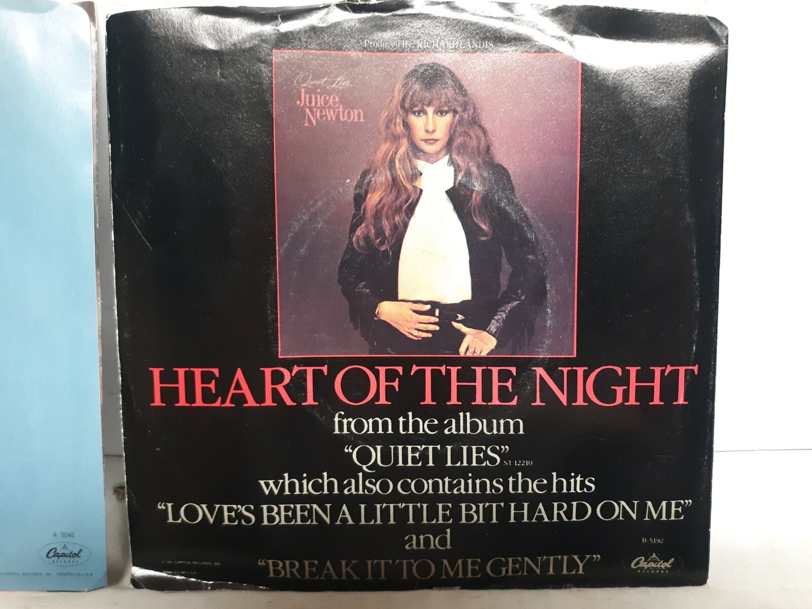 Juice Newton " The Sweetest Thing & Heart Of The Night" 45 RPM 7