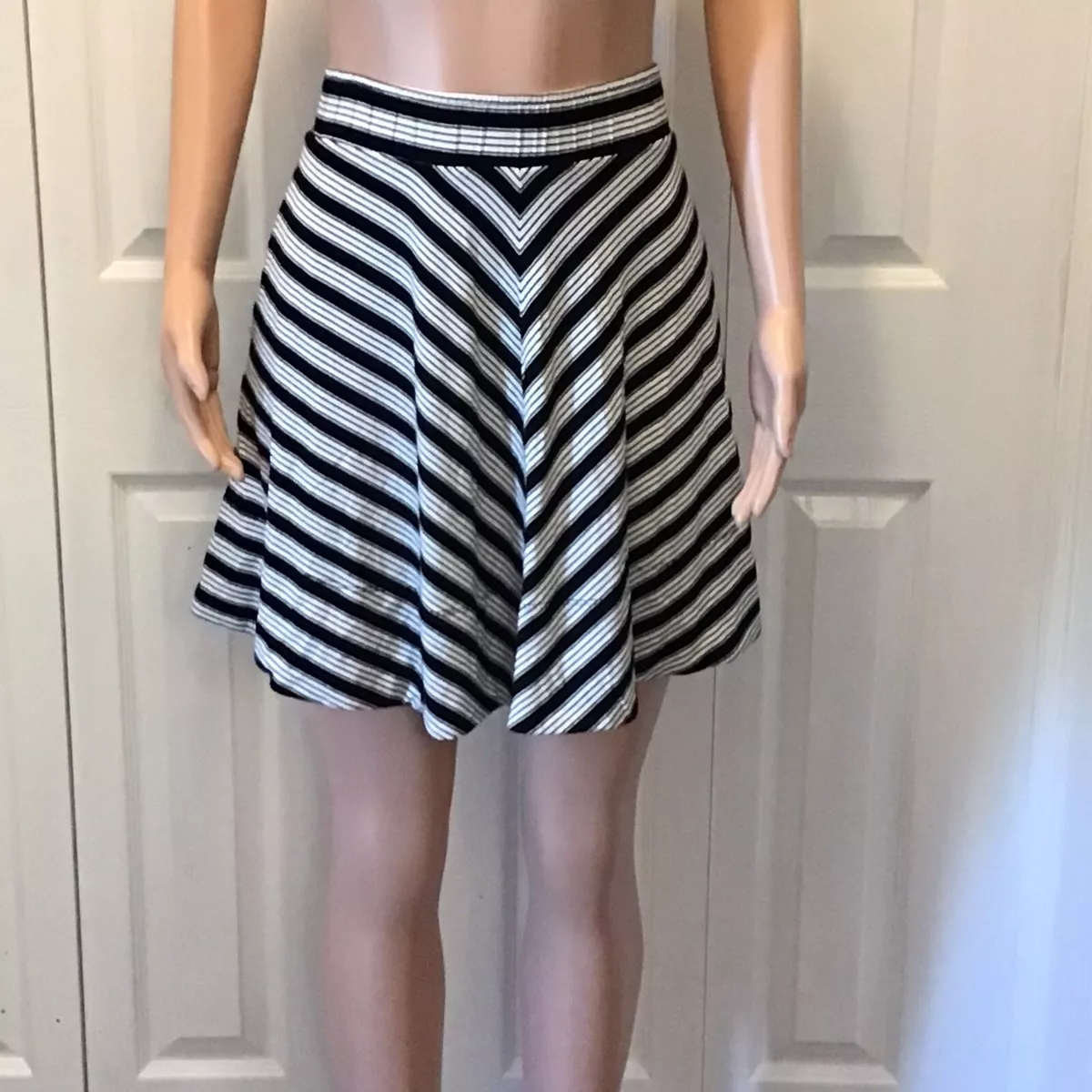 Striped circle skirt cheap