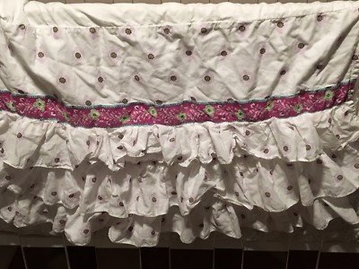 Pottery Barn Kids Brooklyn Purple Ruffled 3-Tier Ruffle Crib Skirt | eBay
